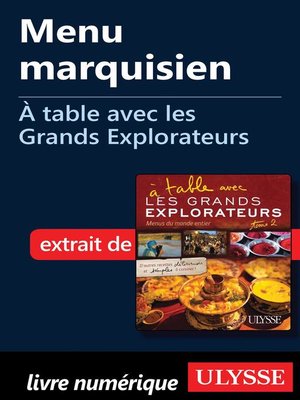 cover image of Menu marquisien--À table avec les Grands Explorateurs